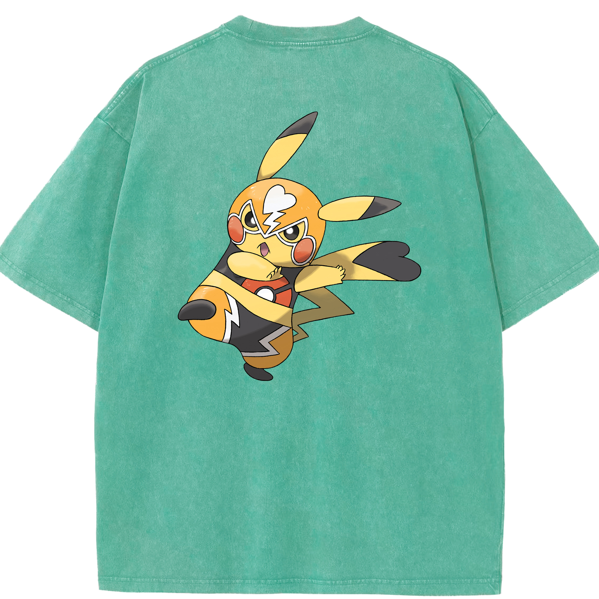 （画像用） ポケットモンスター Pokémon 綿100% ヴィンテージ風 半袖Tシャツ（背面プリント）